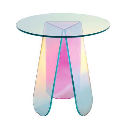 Light Luxury Gradient Colorful Coffee Table Round Oval Acrylic Coffee Table Clearhalo 'Coffee & Accent Tables' 'Coffee Tables' 'coffee_tables' 'furn' 'furn_coffee_tables' 'Furniture' 'Living Room Furniture' 5231069
