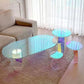 Light Luxury Gradient Colorful Coffee Table Round Oval Acrylic Coffee Table Clearhalo 'Coffee & Accent Tables' 'Coffee Tables' 'coffee_tables' 'furn' 'furn_coffee_tables' 'Furniture' 'Living Room Furniture' 5231070
