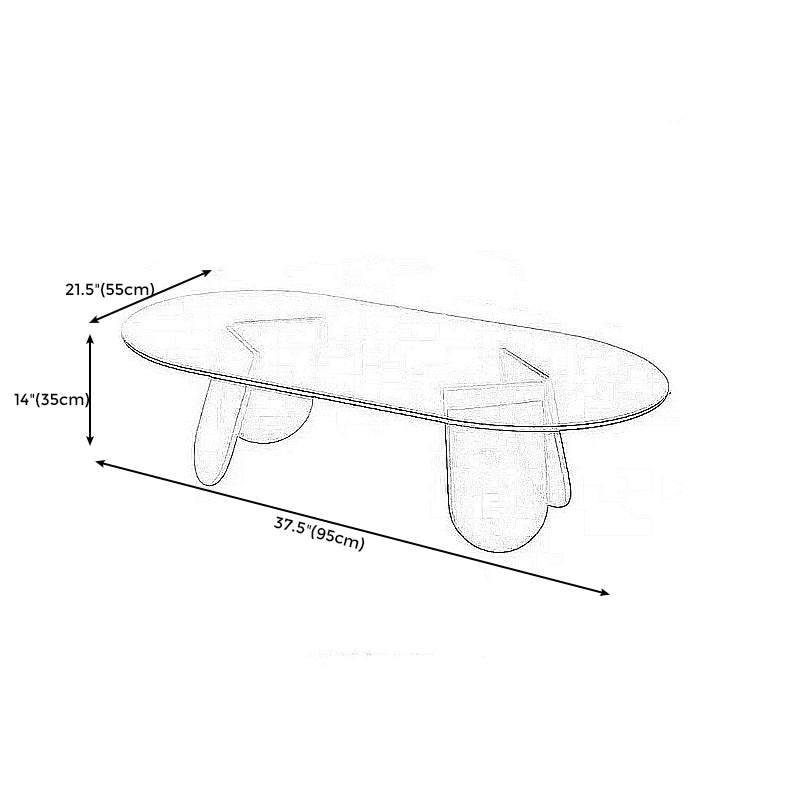 Light Luxury Gradient Colorful Coffee Table Round Oval Acrylic Coffee Table Clearhalo 'Coffee & Accent Tables' 'Coffee Tables' 'coffee_tables' 'furn' 'furn_coffee_tables' 'Furniture' 'Living Room Furniture' 5231076