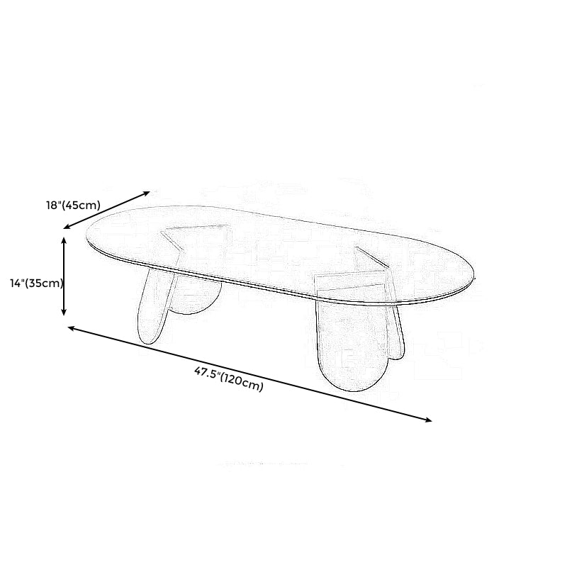 Light Luxury Gradient Colorful Coffee Table Round Oval Acrylic Coffee Table Clearhalo 'Coffee & Accent Tables' 'Coffee Tables' 'coffee_tables' 'furn' 'furn_coffee_tables' 'Furniture' 'Living Room Furniture' 5231077