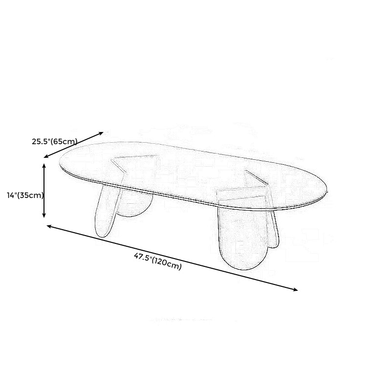 Light Luxury Gradient Colorful Coffee Table Round Oval Acrylic Coffee Table Clearhalo 'Coffee & Accent Tables' 'Coffee Tables' 'coffee_tables' 'furn' 'furn_coffee_tables' 'Furniture' 'Living Room Furniture' 5231078