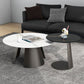 3 Legs Base Cocktail Table Rock Top Metal Base Rectangle Coffee Table 31.5"L x 31.5"W x 16"H + 20"L x 20"W x 20"H Clearhalo 'Coffee & Accent Tables' 'Coffee Tables' 'coffee_tables' 'furn' 'furn_coffee_tables' 'Furniture' 'Living Room Furniture' 5231129