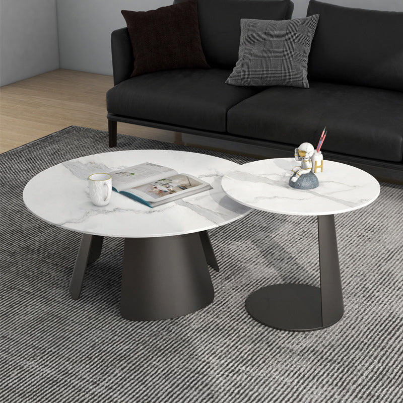 3 Legs Base Cocktail Table Rock Top Metal Base Rectangle Coffee Table Clearhalo 'Coffee & Accent Tables' 'Coffee Tables' 'coffee_tables' 'furn' 'furn_coffee_tables' 'Furniture' 'Living Room Furniture' 5231130
