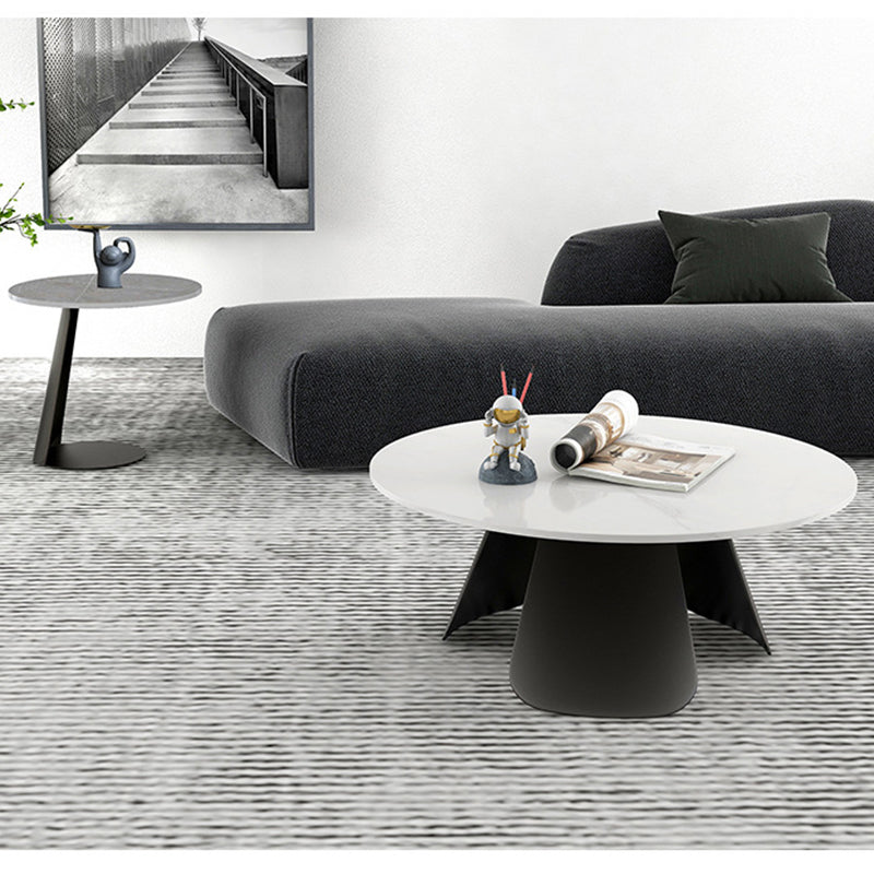 3 Legs Base Cocktail Table Rock Top Metal Base Rectangle Coffee Table Clearhalo 'Coffee & Accent Tables' 'Coffee Tables' 'coffee_tables' 'furn' 'furn_coffee_tables' 'Furniture' 'Living Room Furniture' 5231132