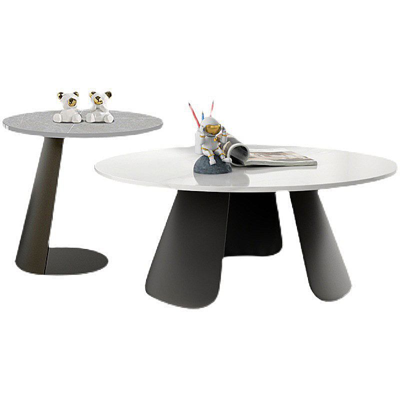 3 Legs Base Cocktail Table Rock Top Metal Base Rectangle Coffee Table Clearhalo 'Coffee & Accent Tables' 'Coffee Tables' 'coffee_tables' 'furn' 'furn_coffee_tables' 'Furniture' 'Living Room Furniture' 5231133