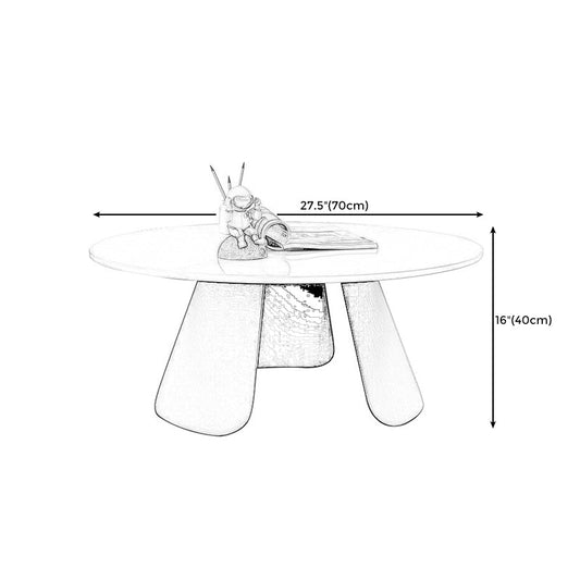 3 Legs Base Cocktail Table Rock Top Metal Base Rectangle Coffee Table Clearhalo 'Coffee & Accent Tables' 'Coffee Tables' 'coffee_tables' 'furn' 'furn_coffee_tables' 'Furniture' 'Living Room Furniture' 5231139