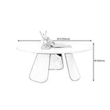 3 Legs Base Cocktail Table Rock Top Metal Base Rectangle Coffee Table Clearhalo 'Coffee & Accent Tables' 'Coffee Tables' 'coffee_tables' 'furn' 'furn_coffee_tables' 'Furniture' 'Living Room Furniture' 5231139