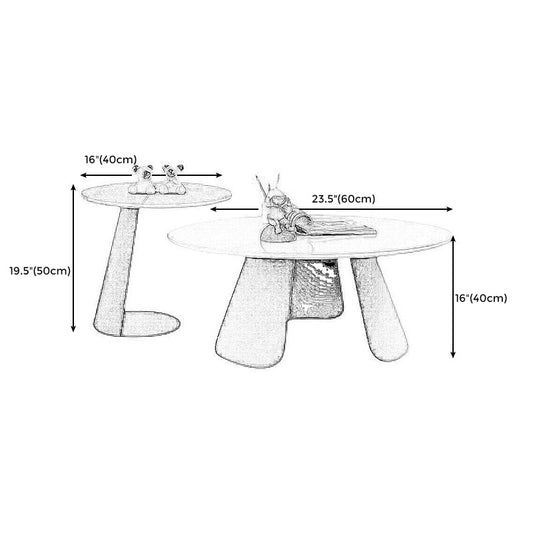 3 Legs Base Cocktail Table Rock Top Metal Base Rectangle Coffee Table Clearhalo 'Coffee & Accent Tables' 'Coffee Tables' 'coffee_tables' 'furn' 'furn_coffee_tables' 'Furniture' 'Living Room Furniture' 5231142