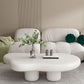 Modern Wood Geometric Coffee Cocktail Table 4 Legs 1 Coffee Table 39"L x 28"W x 12"H Off-White Clearhalo 'Coffee & Accent Tables' 'Coffee Tables' 'coffee_tables' 'furn' 'furn_coffee_tables' 'Furniture' 'Living Room Furniture' 5231202