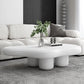Modern Wood Geometric Coffee Cocktail Table 4 Legs 1 Coffee Table 39"L x 28"W x 12"H White Clearhalo 'Coffee & Accent Tables' 'Coffee Tables' 'coffee_tables' 'furn' 'furn_coffee_tables' 'Furniture' 'Living Room Furniture' 5231203