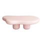 Modern Wood Geometric Coffee Cocktail Table 4 Legs 1 Coffee Table 47"L x 35"W x 12"H Pink Clearhalo 'Coffee & Accent Tables' 'Coffee Tables' 'coffee_tables' 'furn' 'furn_coffee_tables' 'Furniture' 'Living Room Furniture' 5231213