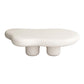 Modern Wood Geometric Coffee Cocktail Table 4 Legs 1 Coffee Table 47"L x 35"W x 12"H Off-White Clearhalo 'Coffee & Accent Tables' 'Coffee Tables' 'coffee_tables' 'furn' 'furn_coffee_tables' 'Furniture' 'Living Room Furniture' 5231214