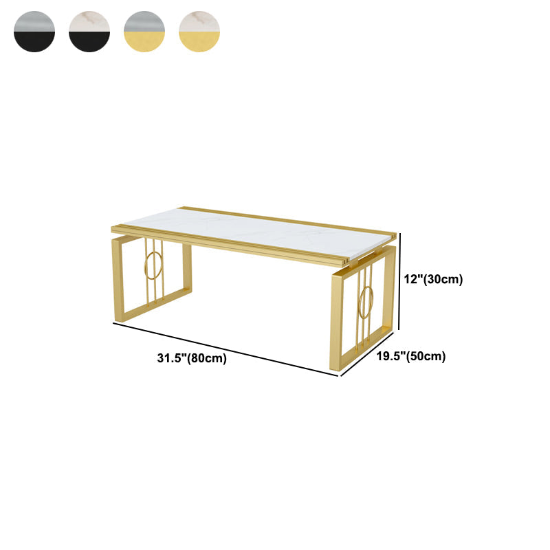 Tavolino da caffè top rettangolare, tavolo da cocktail da 11,81 "H in slitta