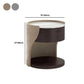 Faux Leather Nightstand 1 - Drawer Nightstand with Wood Accents