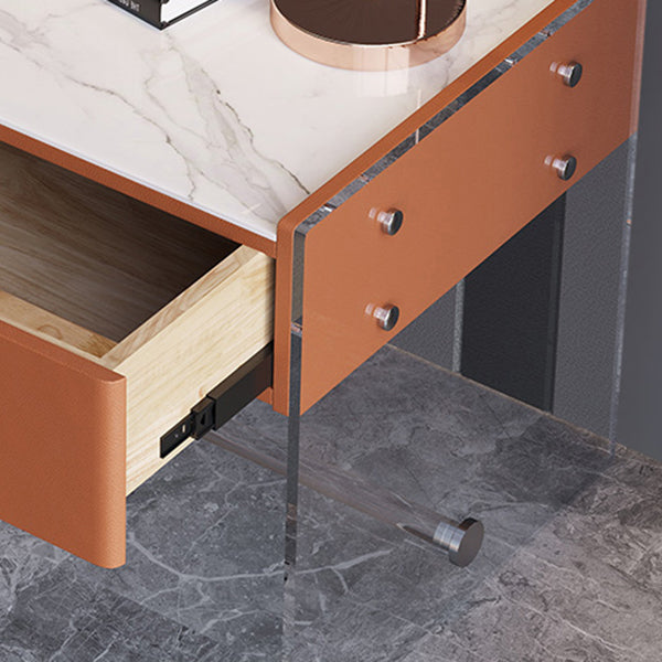 Contemporary Stone Top Nightstand 19.68" Tall 1 - Drawer Nightstand Clearhalo 'Bedroom Furniture' 'furn' 'furn_night_stand' 'Furniture' 'night_stand' 'Nightstands' 5231366