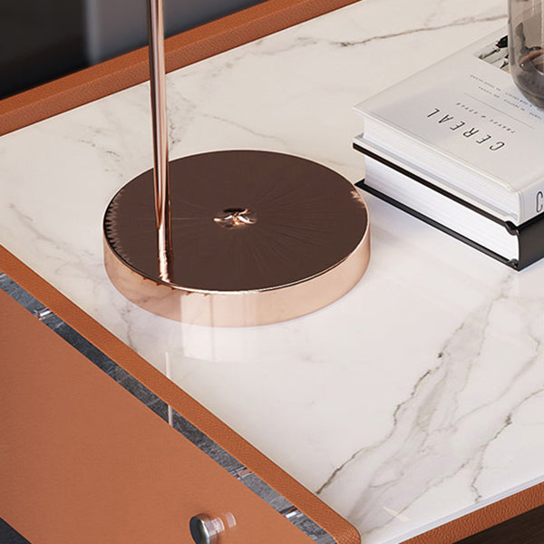 Contemporary Stone Top Nightstand 19.68" Tall 1 - Drawer Nightstand Clearhalo 'Bedroom Furniture' 'furn' 'furn_night_stand' 'Furniture' 'night_stand' 'Nightstands' 5231367