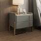 Modern Stone Top Night Stand de 19.68 "Alto 2 - Cajón Nightsand