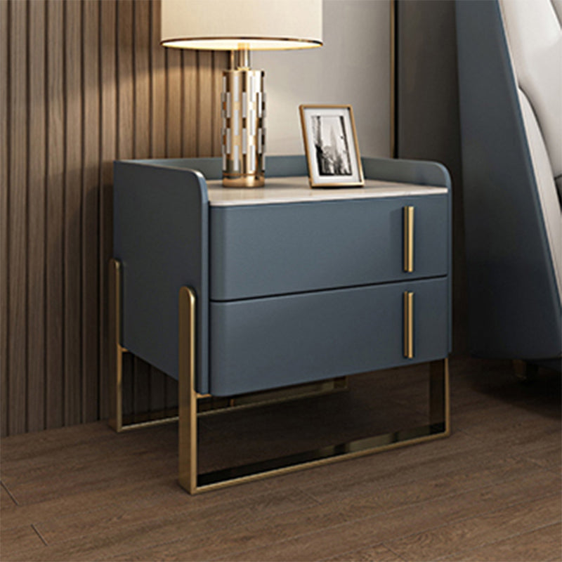 Modern Stone Top Night Stand de 19.68 "Alto 2 - Cajón Nightsand