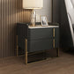 Modern Stone Top Night Stand de 19.68 "Alto 2 - Cajón Nightsand