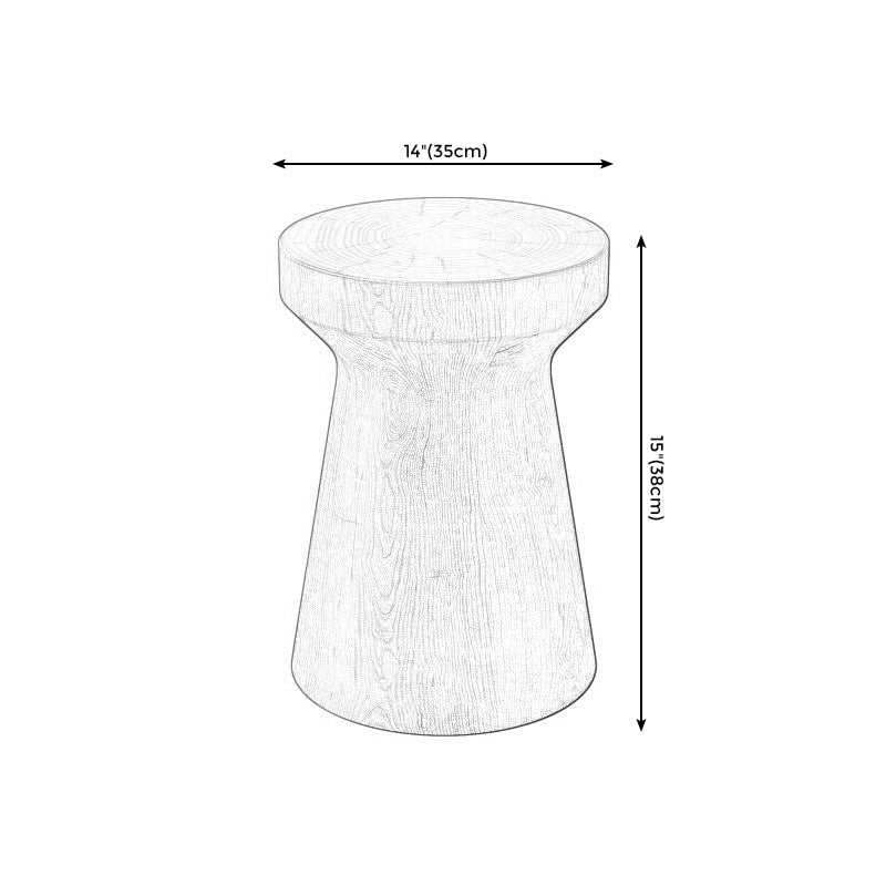 スクエアブロックベースデザインカクテルテーブルソリッドウッドラウンドコーヒーテーブル