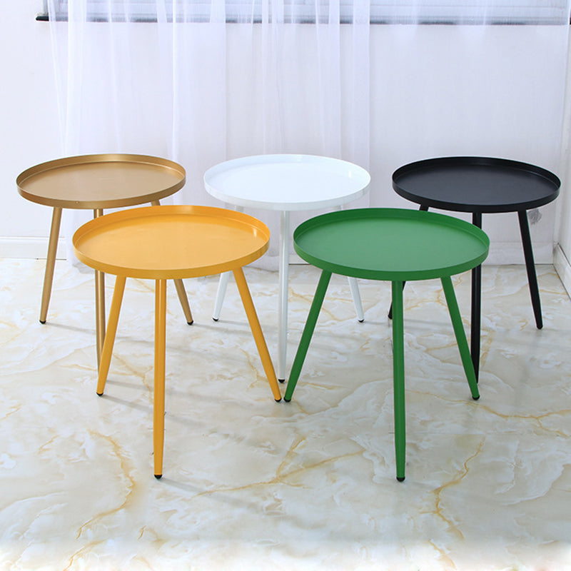 3 Legs Base Design Cocktail Table Multi-color Selection of Metal Round Coffee Table
