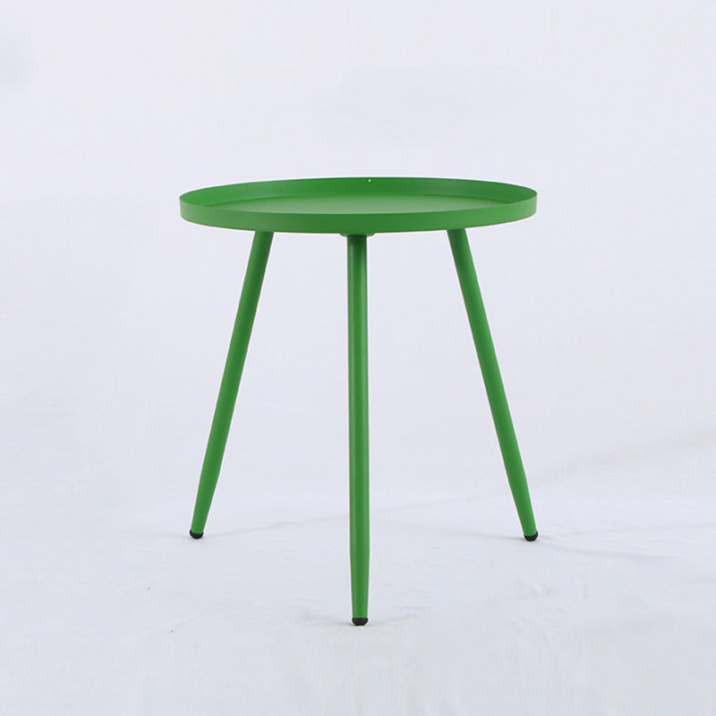 3 Legs Base Design Cocktail Table Multi-color Selection of Metal Round Coffee Table