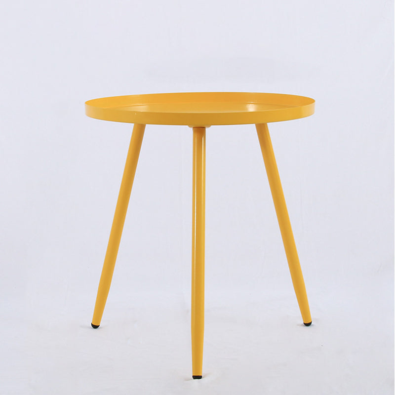 3 Legs Base Design Cocktail Table Multi-color Selection of Metal Round Coffee Table