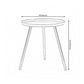 3 Legs Base Design Cocktail Table Multi-color Selection of Metal Round Coffee Table