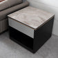 Stone Block 1-Drawer Shelf Included Side Table with Wood Accents - 20.47" H