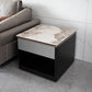 Stone Block 1-Drawer Shelf Included Side Table with Wood Accents - 20.47" H