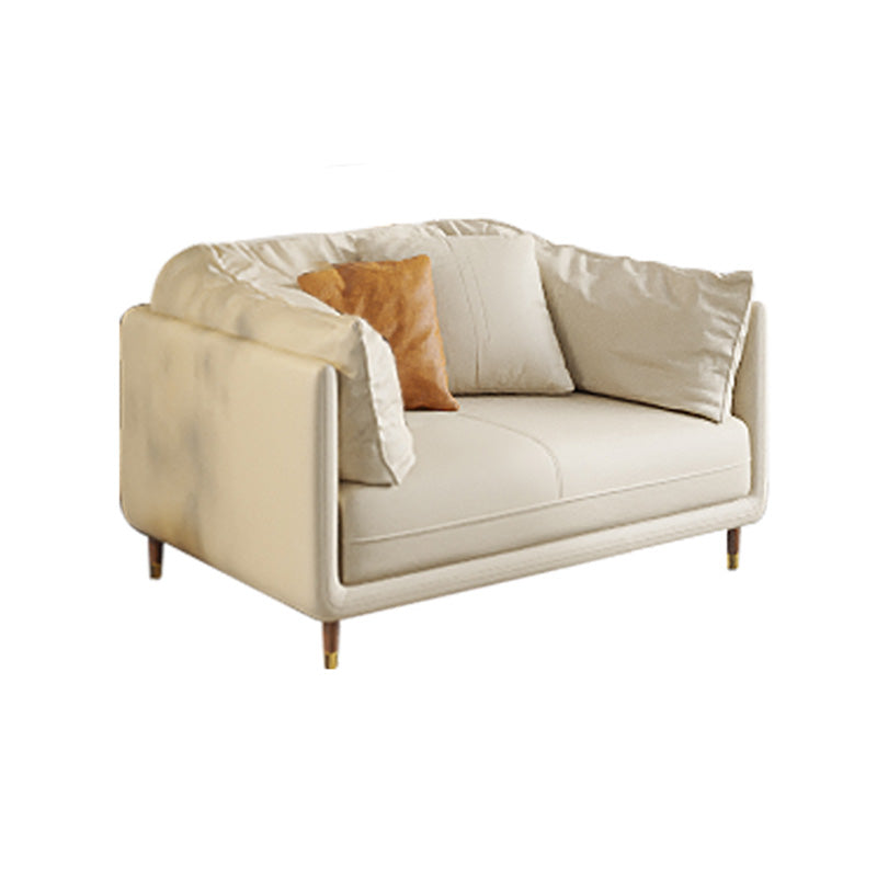 Custine di cuscino da soggiorno in pelle vera e propria divano moderno