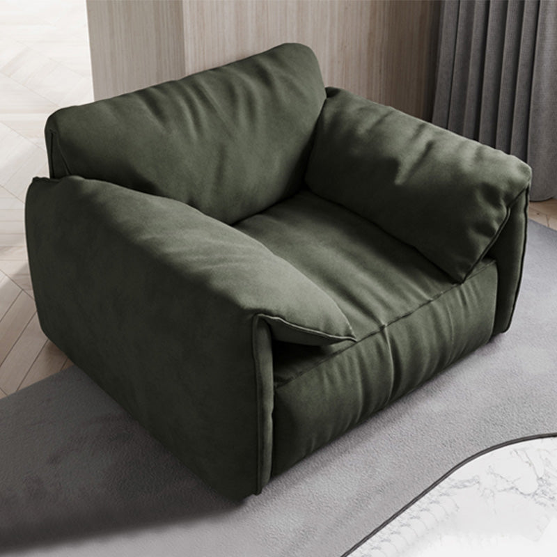 Slipcovered stationaire woonkamer kussen bovenarmkussens Groene bank