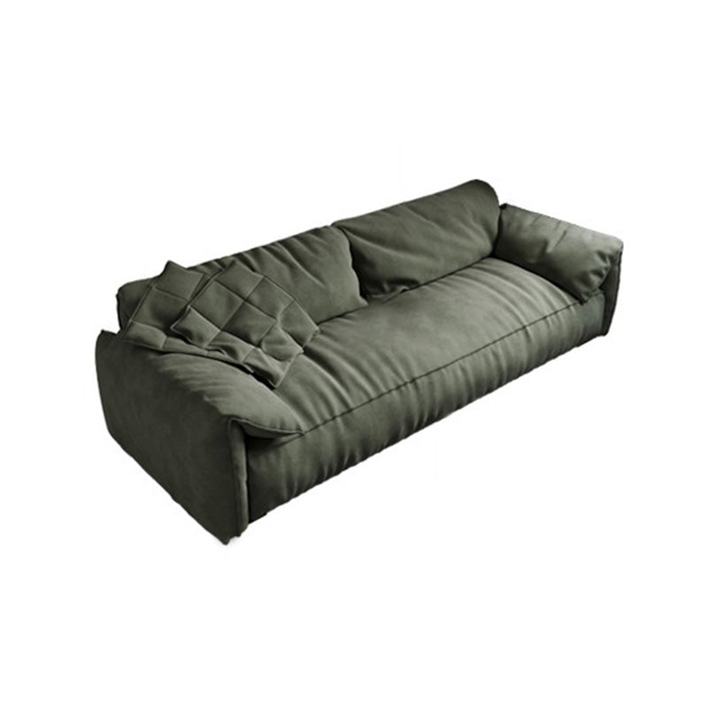 Slipbovered Station Soath Sala de almohada de almohada de almohadilla Sofá verde
