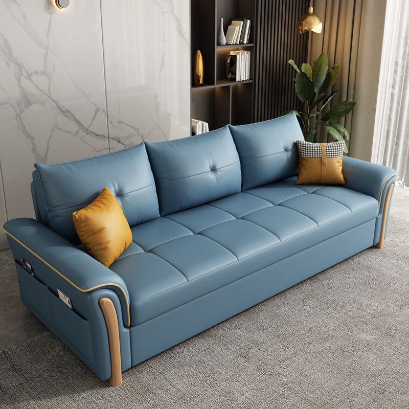 Stationary Stain Resistant Slipcovered Flared Arm 3-seat Seating