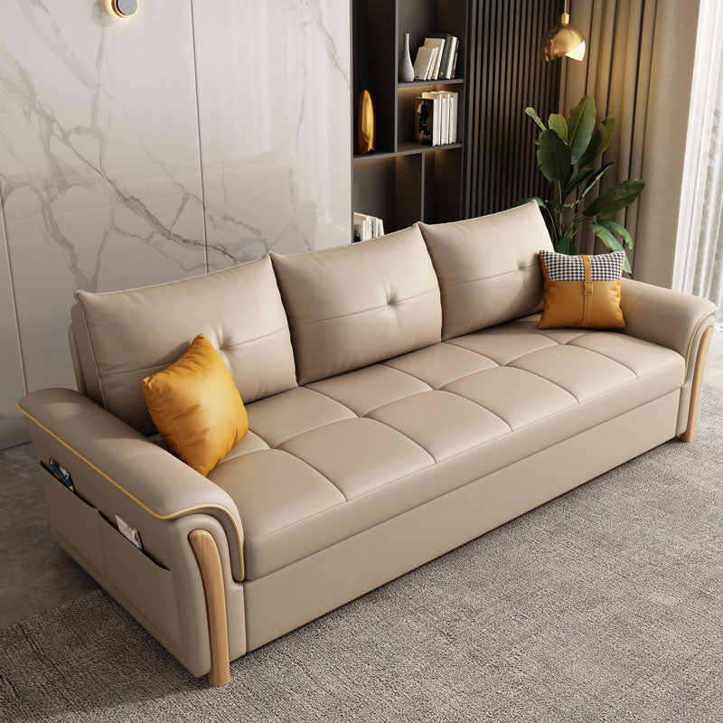 Stationary Stain Resistant Slipcovered Flared Arm 3-seat Seating