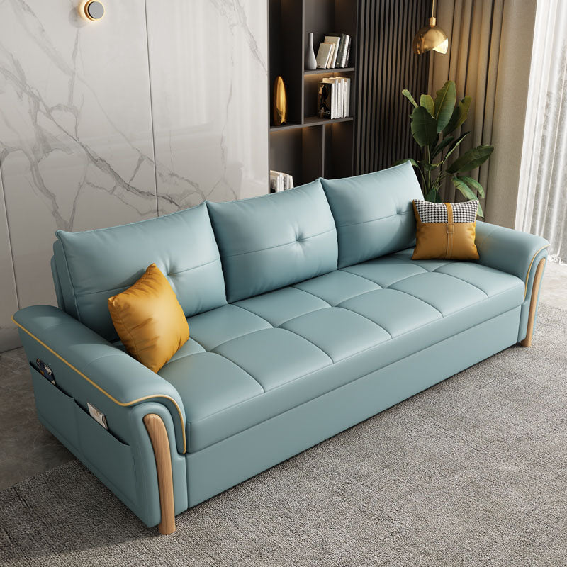 Stationary Stain Resistant Slipcovered Flared Arm 3-seat Seating