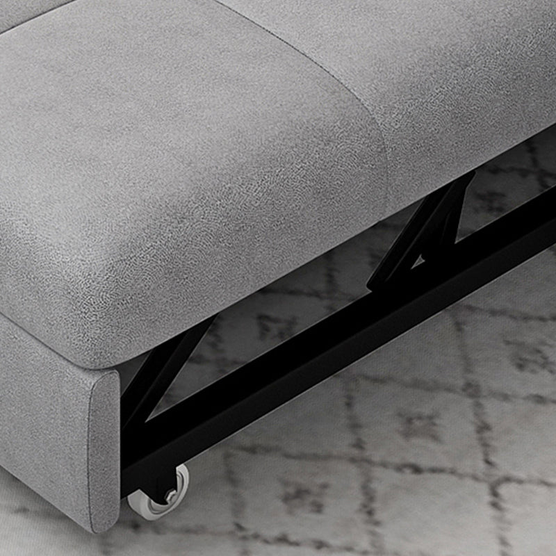 Silve Faux Leder hoher Rückenkissen Top Armsofa/Schnitt mit fleckresistent