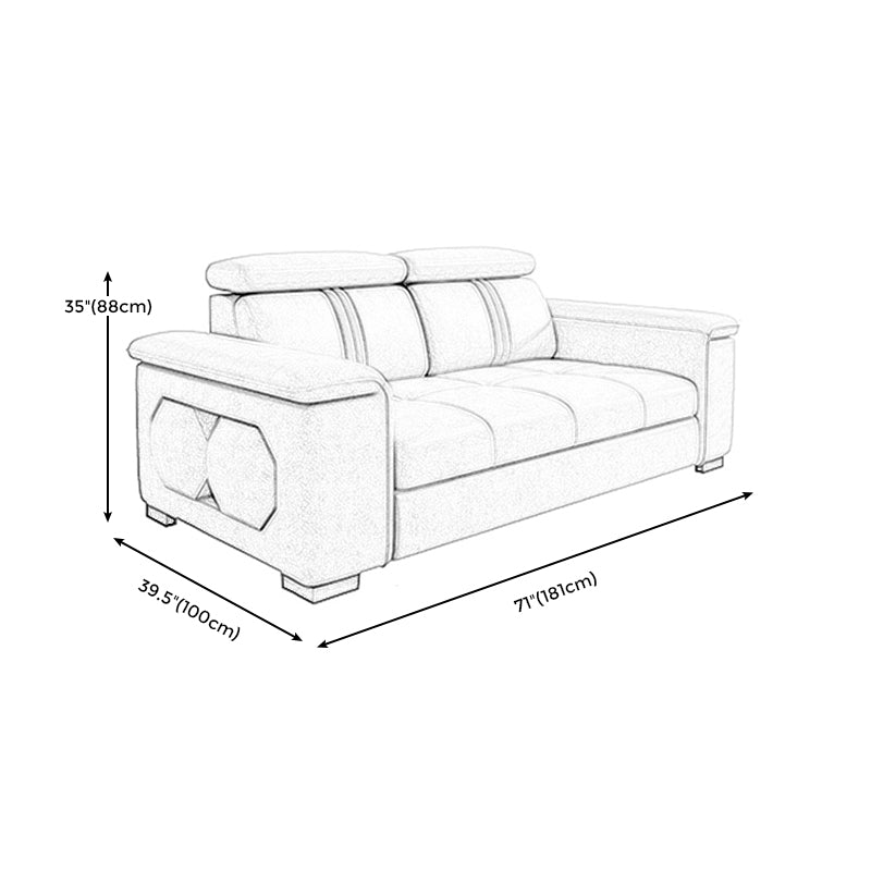 Silve Faux Leder hoher Rückenkissen Top Armsofa/Schnitt mit fleckresistent