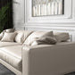 Bras carré ivoire canapé sectionnel coussin arrière en faux cuir sectionnel contemporain