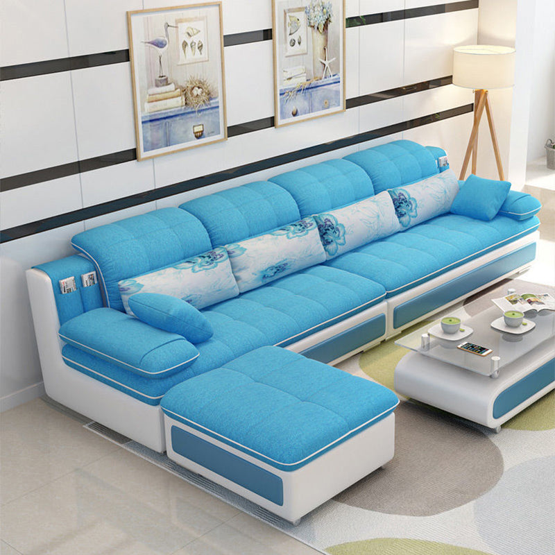 Pillow Top Arm Pillowed Back Cushions Sectionals Sofa for Four People