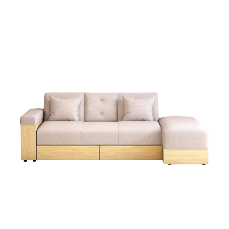 Ferme 82,68 "L 3 plats Stroncement Sectional One Bran Canapé-lit avec rangement