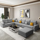 U-Shaped Sofa Sectional Pillow Top Arm Sectional Sofa Set with Pillows Light Grey Clearhalo 'furn' 'furn_sectionals' 'Furniture' 'Living Room Furniture' 'Sectionals' 5231922