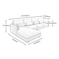L-Shape 4-Seater Pillow Top Arm Removable Cushions Sectionals Sofas Clearhalo 'furn' 'furn_sectionals' 'Furniture' 'Living Room Furniture' 'Sectionals' 5231966