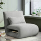 Chaise convertible en lin 25,6 "L x 25,6" W x 27,5 "H Chaise pour le salon