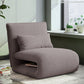 Chaise convertible en lin 25,6 "L x 25,6" W x 27,5 "H Chaise pour le salon