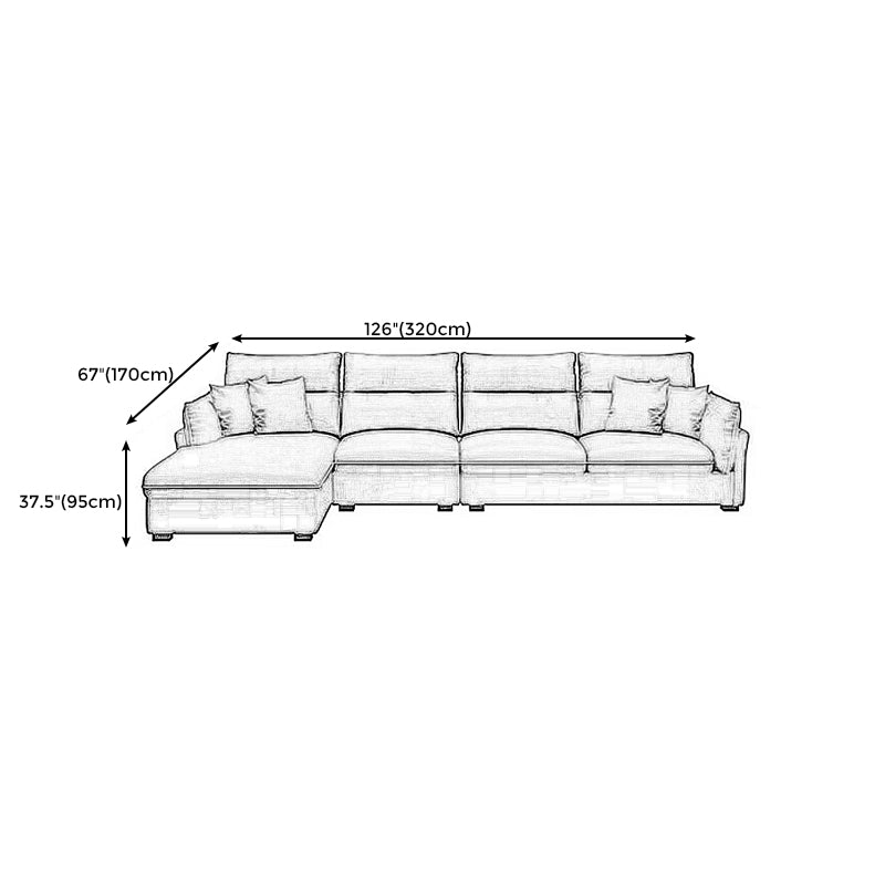 Faux Leather High Back Pillow Top Arm Sectional with Storage and Stain-Resistant