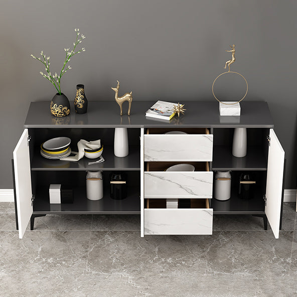 Sideboard per la sala da pranzo in legno ingegnerizzato in legno contemporaneo