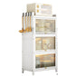 Server a buffet in metallo bianco porte in vetro server buffet moderno per soggiorno