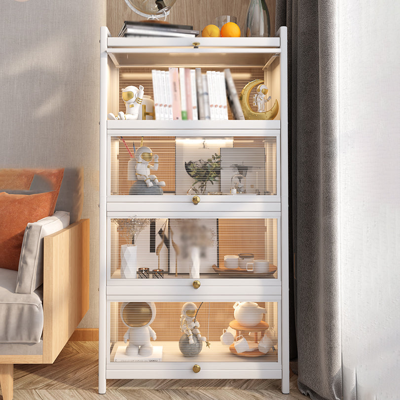 Server a buffet in metallo bianco porte in vetro server buffet moderno per soggiorno