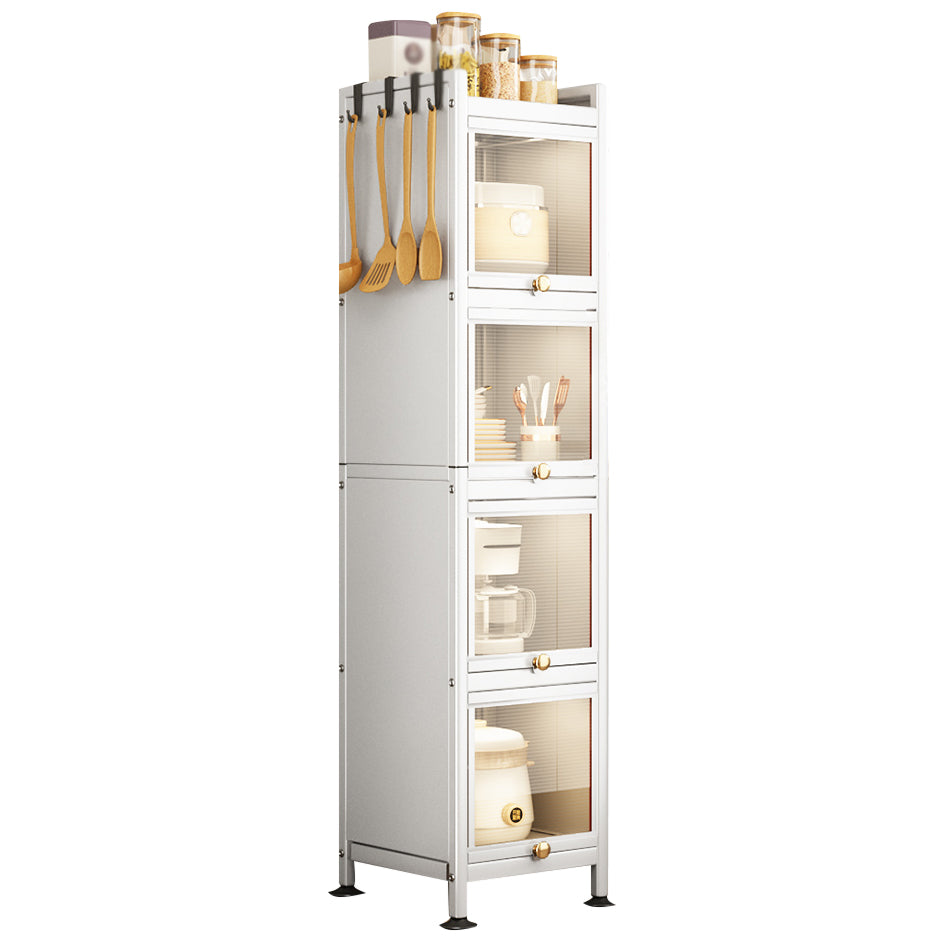 Server a buffet in metallo bianco porte in vetro server buffet moderno per soggiorno